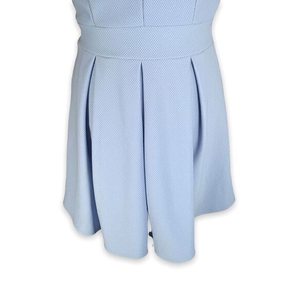 Vintage Windsor Mini Dress Strapless Light Blue Skater Sweetheart Neckline Large - Picture 4 of 10